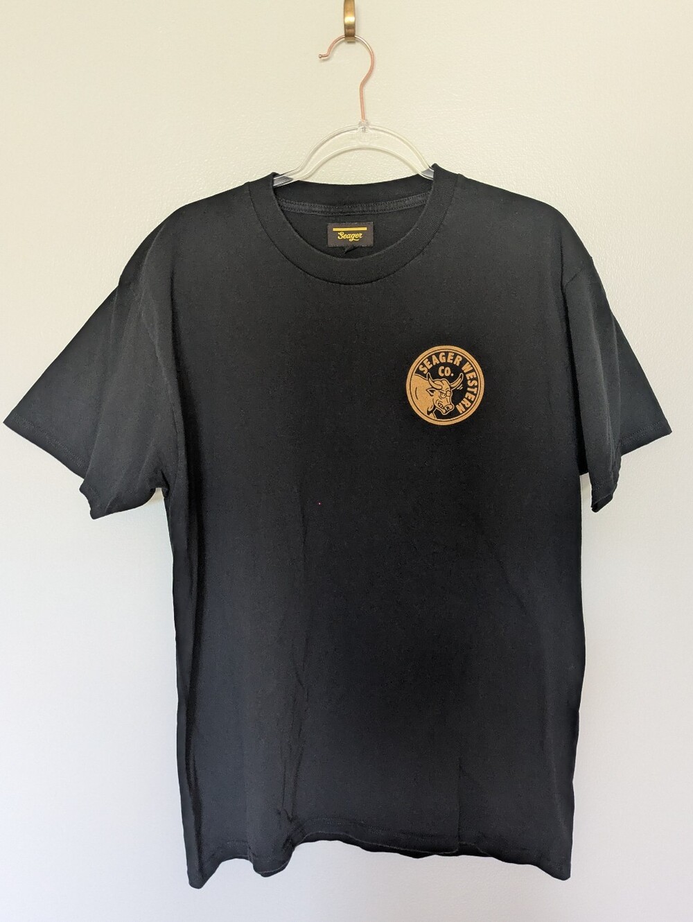 Seager Jaripeo Tee Shirt Western Black Large